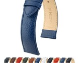 HIRSCH Kansas Buffalo Grain Leather Watch Strap - White Band/Silver Buck... - $36.95