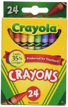 Crayola Crayons 24 Count Assorted Colors Pink School Art Supplies - $16.46 CAD