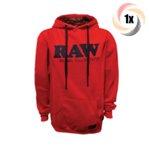 1x Hoodie Raw Chest Logo Red High Quality Hoodie | 3XL | 100% Cotton - £50.03 GBP