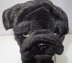 Black Pug 12&quot; plushie as it is, with personalized tag, gift wrapped, 3 choices - £31.27 GBP+