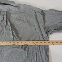 Stafford Executive Men's Gray Cotton Long Sleeve Button Up Shirt Size 17.5 image 4