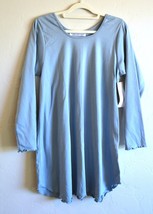 Simple Pleasures Cotton Long Sleeve Short Gown - Average - Celebration Blue - £65.18 GBP
