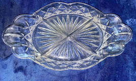 Vintage Large Fifth Avenue Full Lead Crystal Tray 4 Diamond Compartments 12”X7” - £17.19 GBP