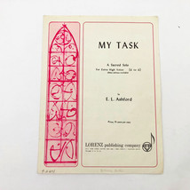 Ashford &quot;My Task&quot; Sheet Music Vocal Sacred Extra High Voice - $9.89