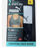 Women&#39;s Puma Seamless Performance Sports DryCell Bra, 2pk Size Small Bla... - $31.38 CAD