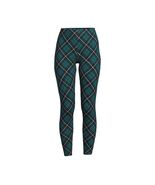 No Boundaries Juniors&#39; Green Plaid Ankle Leggings Large 11/13 pull up - $18.62 CAD