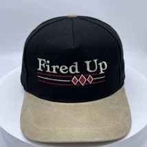 Fired Up Hat Cap Work Red Diamonds Adjustable Black Baseball Snapback - $6.91