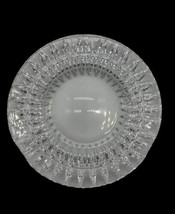 VTG Round Faceted Crystal Glass Ashtray Catchall Dish 60&#39;s Just Beautifu... - £35.86 GBP