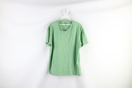Vintage Ralph Lauren Mens Medium Faded Short Sleeve V-Neck T-Shirt Light Green - £19.43 GBP