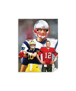 Tom Brady QB Quarterback Michigan Tampa Bay New England NFL Football Art... - $464.81 MXN+