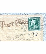 Benjamin Franklin ONE CENT US STAMP On Postcard 1911 SEE PHOTOS!! - €167,17 EUR