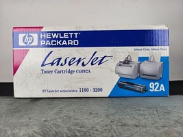 Genuine HP 92A LaserJet Black Print Cartridge Ink Toner C4092A New in Box - $19.75