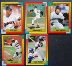 1990 Topps Traded San Francisco Giants Team Set of 5 Baseball Cards - £2.14 GBP
