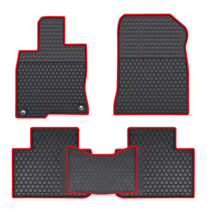 Lwope Fits 2022-2023 Honda Civic 5pc Black w Red All Weather Rubber Floor Mats - £38.74 GBP