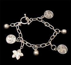 950 sterling silver bracelelt with angels cheams 24.5 Grams 7.5” - £99.89 GBP