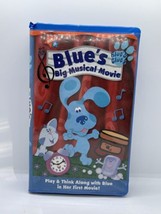 Blue&#39;s Clues - Blue&#39;s Big Musical Movie (VHS, 2000) Clamshell Case Nick Jr. Blue - £4.65 GBP