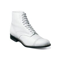 Madison Stacy Adams Ankle Boot Biscuit Casual Shoes 00015-100 White image 5