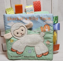 Mary Meyer Taggies Sherbet&#39;s Silly Farm Crinkle And Squeaker Soft Cloth Book 6X6 - £14.48 GBP