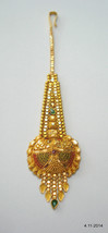 traditional 20k gold tika hair jewelry head ornament belly dance jewelry handmad - £463.36 GBP