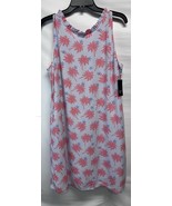 Crown &amp; Ivy Tropical Summer Vacation Shift Dress Cotton Rayon Pockets NE... - $40.56 CAD