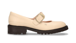 Zapatos veganos mary janes mujer planos beige loafer bailarina casual apple skin - £95.62 GBP