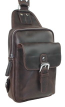 Vagarant Traveler Full Grain Cowhide Leather Chest Pack LK17.DB - £74.39 GBP