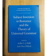 Subject Inversion in Romance and the Theory of Universal Grammer - $21.73