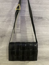 Woven Crossbody Bags - Casual Leather Handbag for Women (Black) - £19.95 GBP