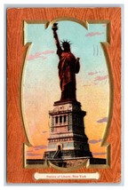 Statua Della Libertà New York Città Ny Nyc Goffrato Dorato Simil Telaio DB - £4.77 GBP