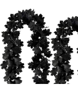 Black Maple Leaf Garland Hanging leaves Home Decor 2 pc 11.5 ft New in O... - £11.55 GBP