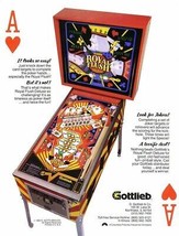 Royal Flush Deluxe Pinball FLYER Original 1983 NOS Game Vintage Promo Art - $25.20