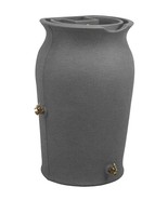 Dark Grey Granite 50-Gallon Plastic Urn Rain Barrel with Planter Top - $687.13 CAD