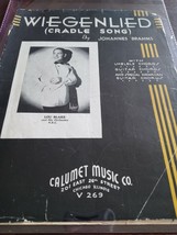 Wiegenlied (Cradle Song) Johannes Brahms Lou Blake Featured 1935 Vtg Sheet Music - £38.79 GBP