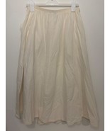 Vintage HARI A-Line Skirt Natural American Cotton Elastic Waist Size L U... - $21.49