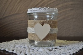 Jar, candle holder Crocus 2 for the wedding table from Rustic Art. - $7.76