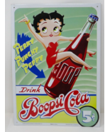 Betty Boop 1997 Drink Boopsi Cola 9.5" x 13" Tin Sign - $308.79 MXN Betty Boop 1997 Drink Boopsi Cola 9.5" x 13" Tin Sign - $308.79 MXN