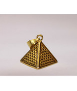 Egyptian Handmade Egypt Pharaoh Pyramid 3D 18K Yellow Gold Pendant 3.5 Gr  - $423.41