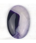 Dark purple and translucent Clear Agate Pendant 1 3/4&quot; - £9.41 GBP