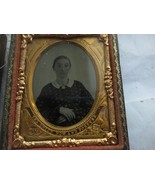 CIVIL WAR UNION NOW AND FOREVER PATRIOTIC GOLD FOIL FRAME TINTYPE AMBROTYPE - £81.21 GBP