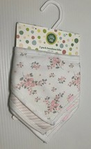 Little Me Cute Medallion Collections 3 Pack Bandana Bibs Cotton white One Size - £7.90 GBP