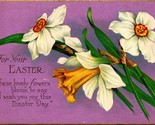For Your Easter Poem White Daffodils UNP Unused DB Postcard E3 - $10.84