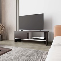 Rock Point Entertainment Center: Door, Open Storage, Walnut &amp; White - $2,628.04 MXN