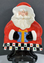 Home Accents Santa Christmas Cookie Platter CR - $14.99