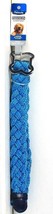 1 Count Petmate Fashion Braided Nylon 1" X 26" Large Neck Sizes Blue Collar - $15.99