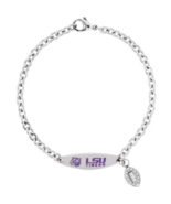 LA State LSU Tigers Logo ID 8&quot; Bracelet - $122.34 CAD