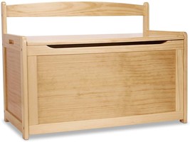 Kids Natural Finish Wooden Toy Box Chest Storage Bench Trunk Play Room O... - £278.47 GBP
