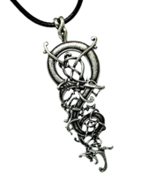 Dragon Pendant Necklace Ringerike Dragon Viking Mythology Pewter Cord Jewellery - £7.94 GBP