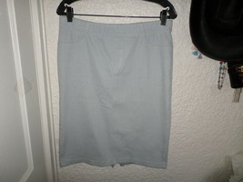 Isaac Mizrahi Marilyn Stretch Knit Denim Skirt Size 12 - £11.59 GBP