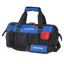 WORKPRO 18-inch Close Top Wide Mouth Storage Tool Bag with Adjustable Shoulder S - £48.75 GBP
