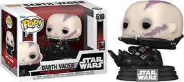 Star Wars ROTJ 40th Darth Vader Unmasked Vinyl POP Figure #610 Funko Sit... - $14.24